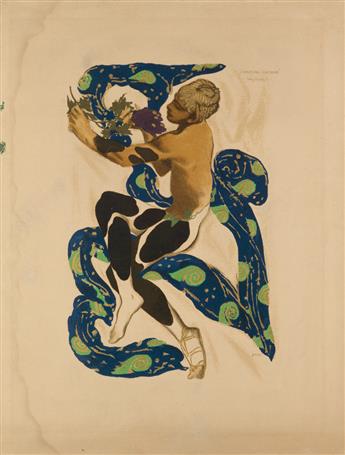 BAKST, LEON (after). Pair of silk screen reproductions of costume designs.